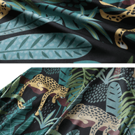 Ulivary Black Leopard Kimono Robe