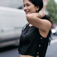 Reistor Boxy Crop Top in Black