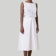 Reistor Boxy Crop Top in White