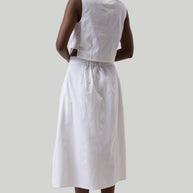 Reistor Boxy Crop Top in White