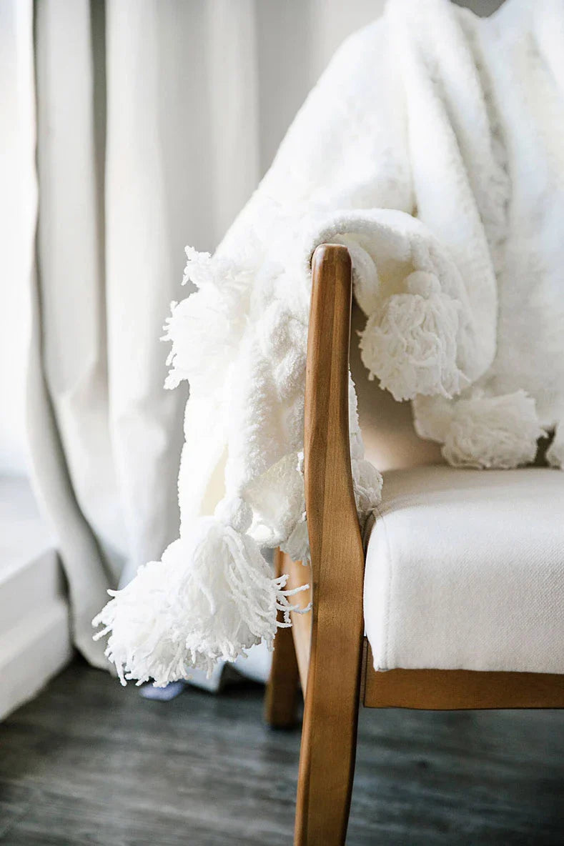 Sunday Citizen Braided Pom Pom Throw Blanket (more Colors)