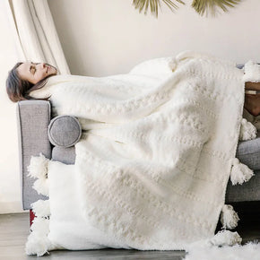 Sunday Citizen Braided Pom Pom Throw Blanket (more Colors)