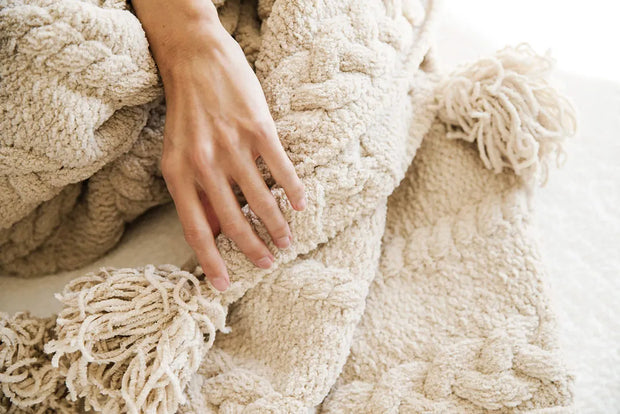 Sunday Citizen Braided Pom Pom Throw Blanket (more Colors)