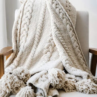 Sunday Citizen Braided Pom Pom Throw Blanket (more Colors)