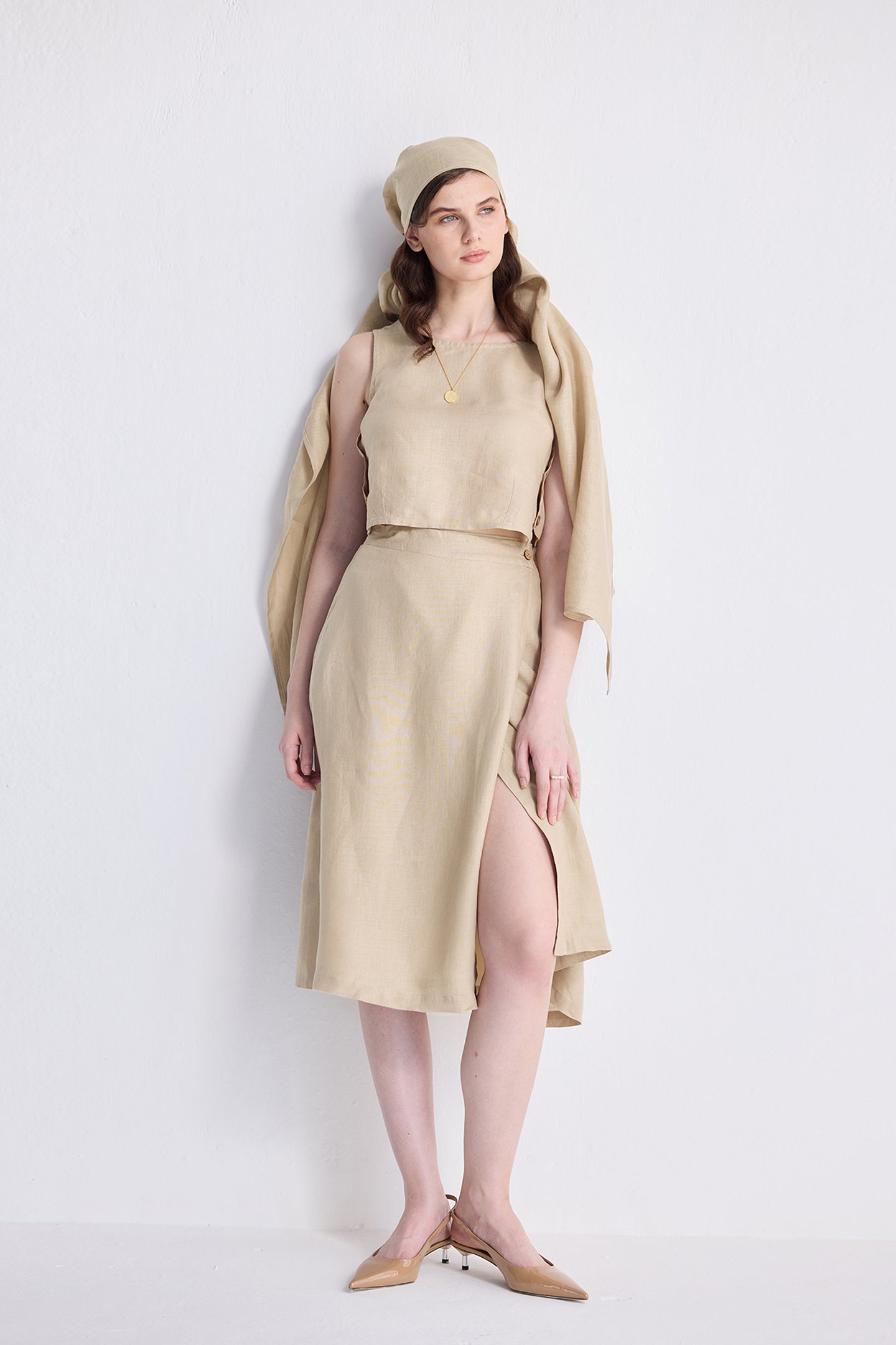 Reistor Breezy Summer Set In Neutral Beige