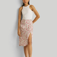 Reistor Brunch Skirt in Pink Florals
