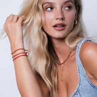 Zoe Lev 14k Gold Button Fortune Bracelet