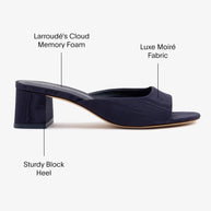 Chloe Gosselin By Larroudé Anah Mule In Navy Fabric