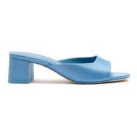 Chloe Gosselin By Larroudé Anah Mule In Blue Satin