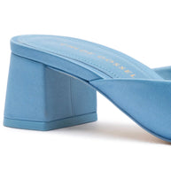Chloe Gosselin By Larroudé Anah Mule In Blue Satin
