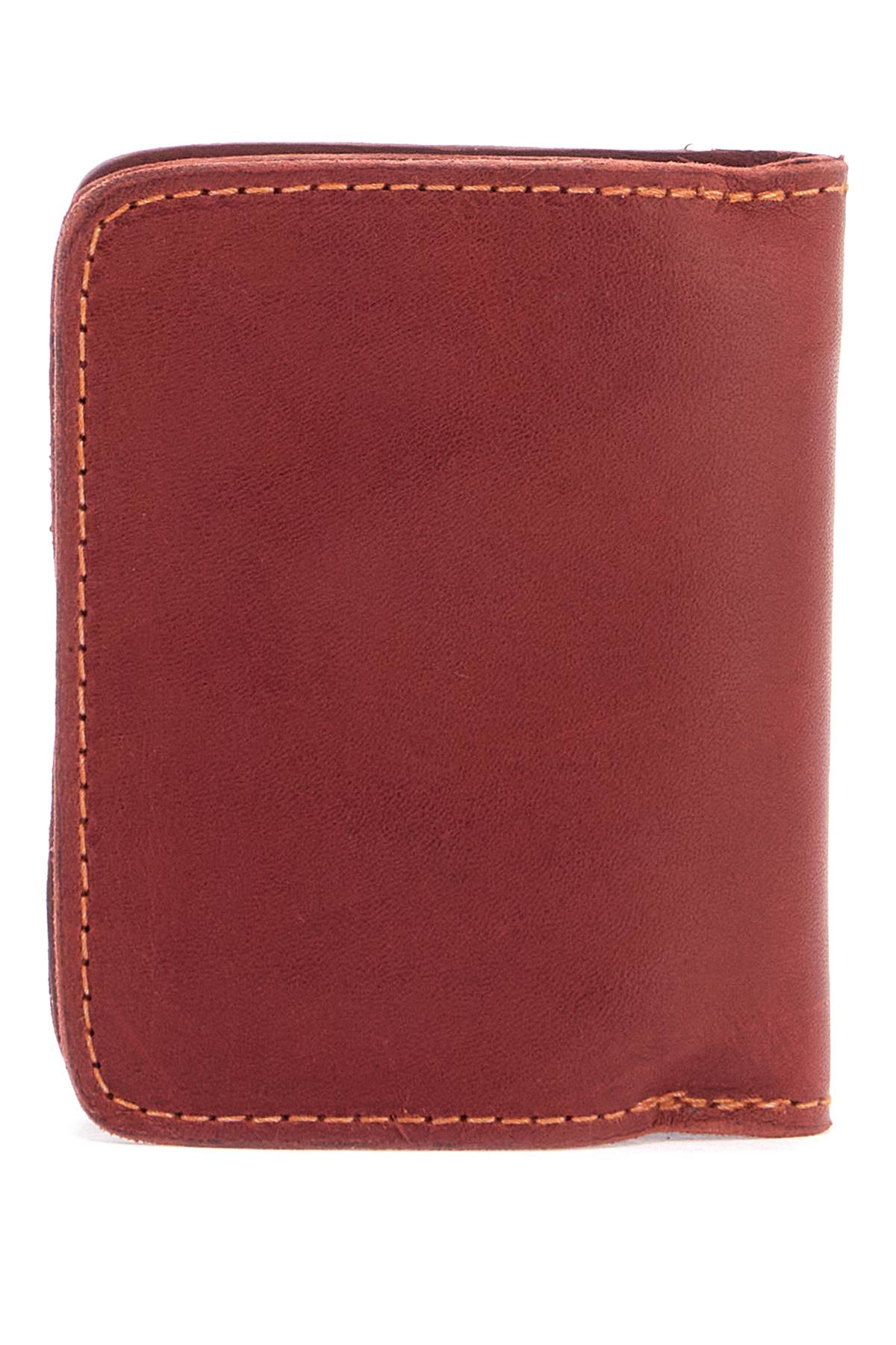 Guidi Red Leather Bi-Fold Wallet