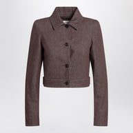 Max Mara Cropped Brown Denim-effect Jacket