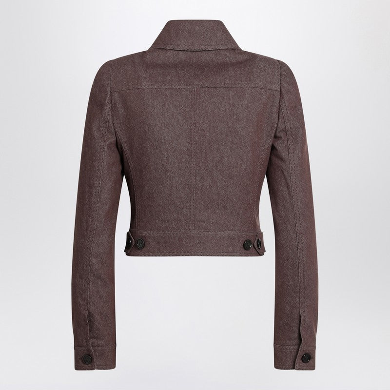 Max Mara Cropped Brown Denim-effect Jacket