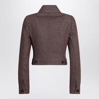 Max Mara Cropped Brown Denim-effect Jacket