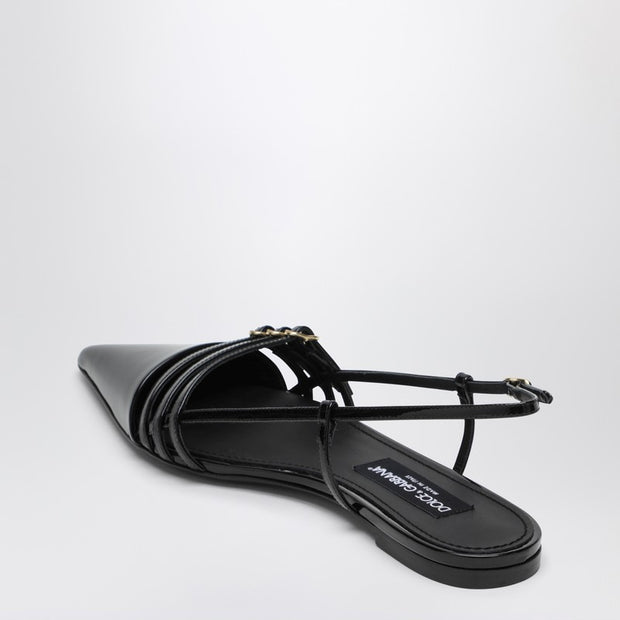 Dolce & Gabbana Black Patent Low Slingback