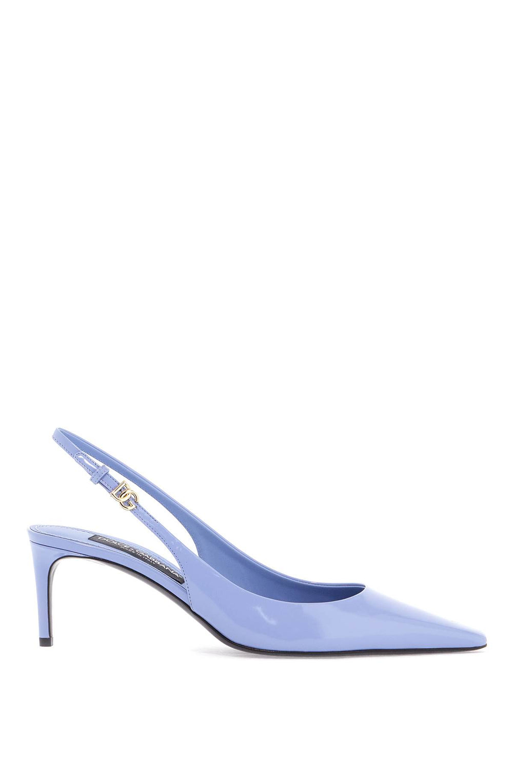 Dolce & Gabbana Glossy Leather Slingback Pumps