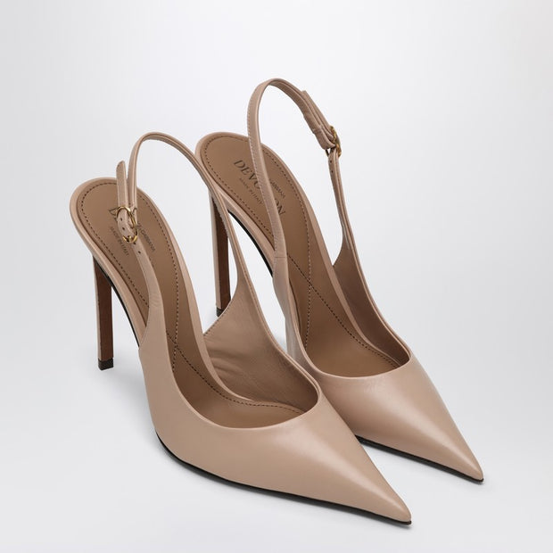 Dolce & Gabbana Slingback In Nude Leather