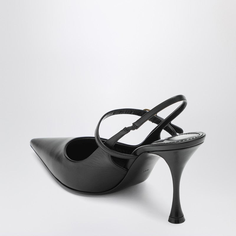 Dolce & Gabbana Black Leather Slingback