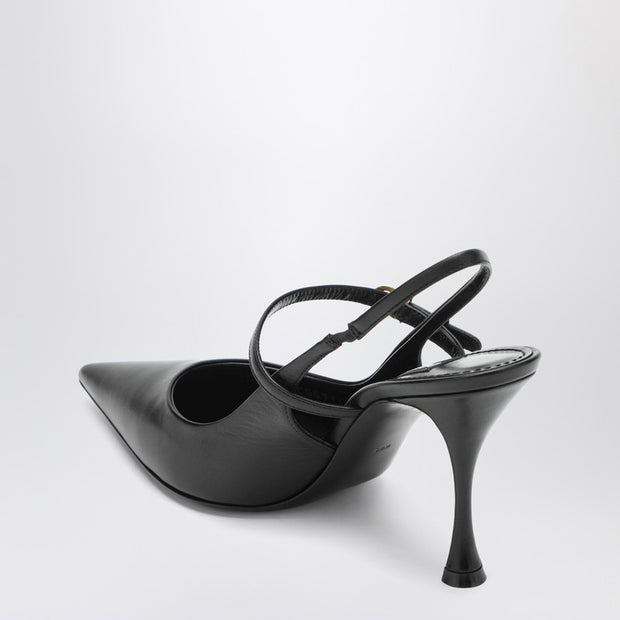 Dolce & Gabbana Black Leather Slingback
