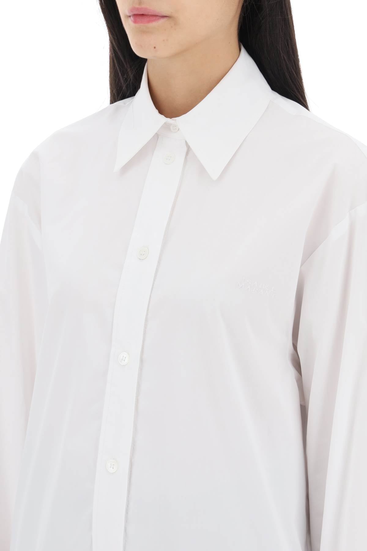 Isabel Marant Cylvany Cotton Poplin Maxi Shirt