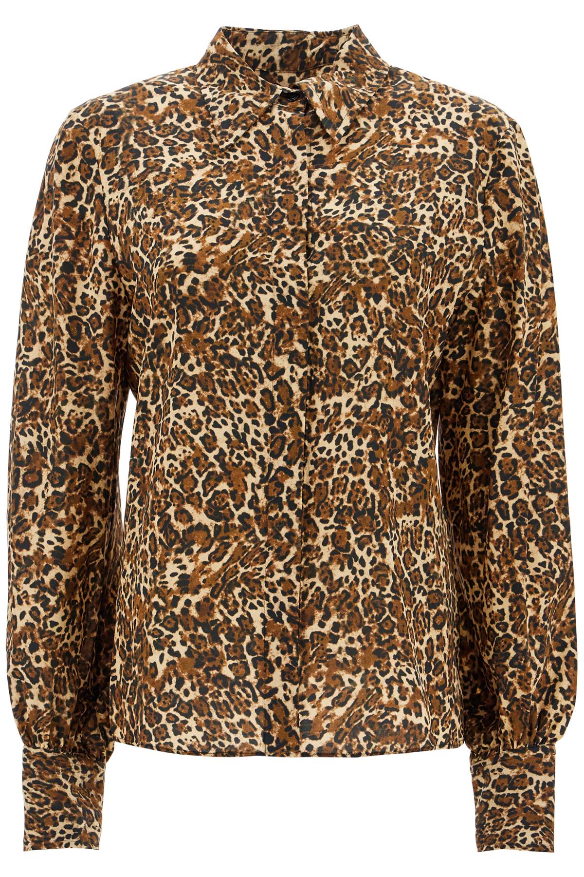 Isabel Marant Teysa Silk Leopard Print Shirt