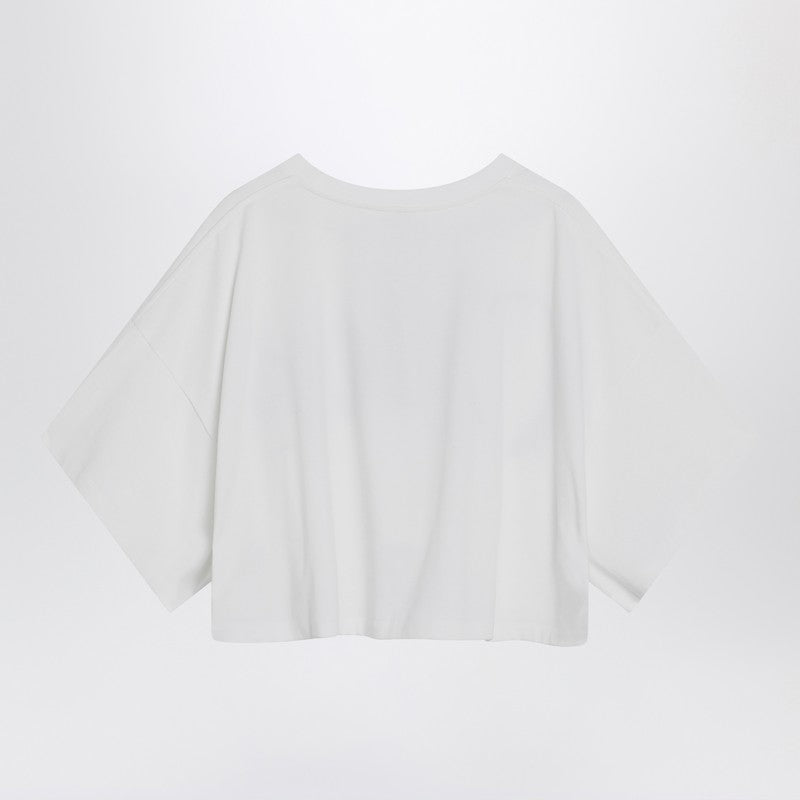 Chloé White Boxy T-shirt With Logo Print