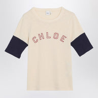 Chloé Wool And Cotton T-shirt With Logo