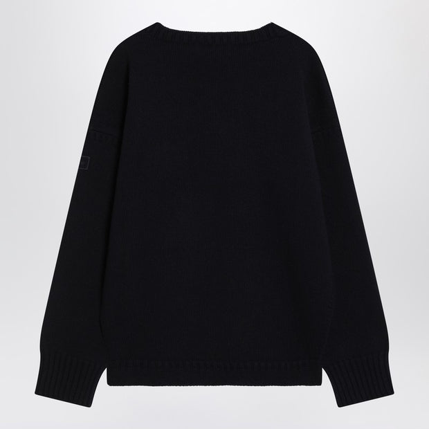Chloé Navy Blue Sweater In Wool And Cashmere