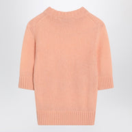 Chloé Peach-colored Top With Logo Embroidery