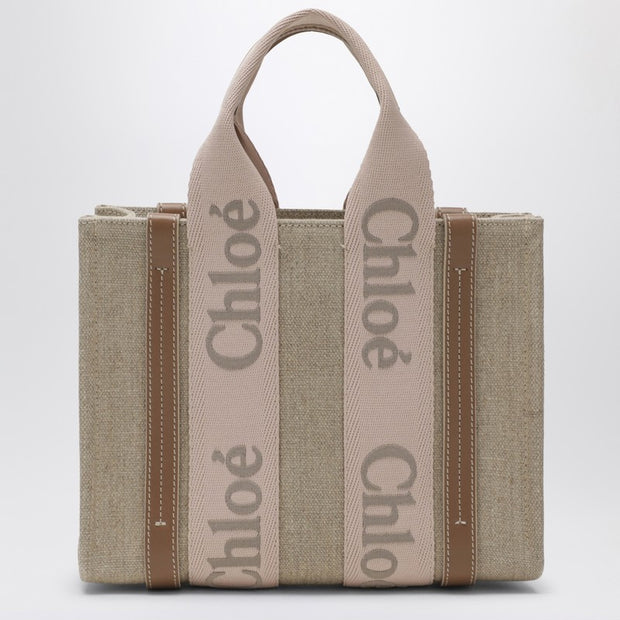 Chloé Woody Blushy/beige Canvas Bag