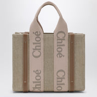 Chloé Woody Blushy/beige Canvas Bag