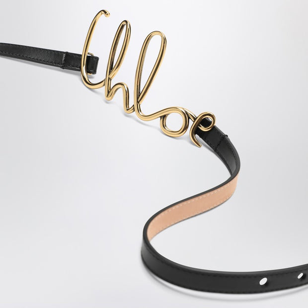Chloé Iconic Small Black Leather Belt