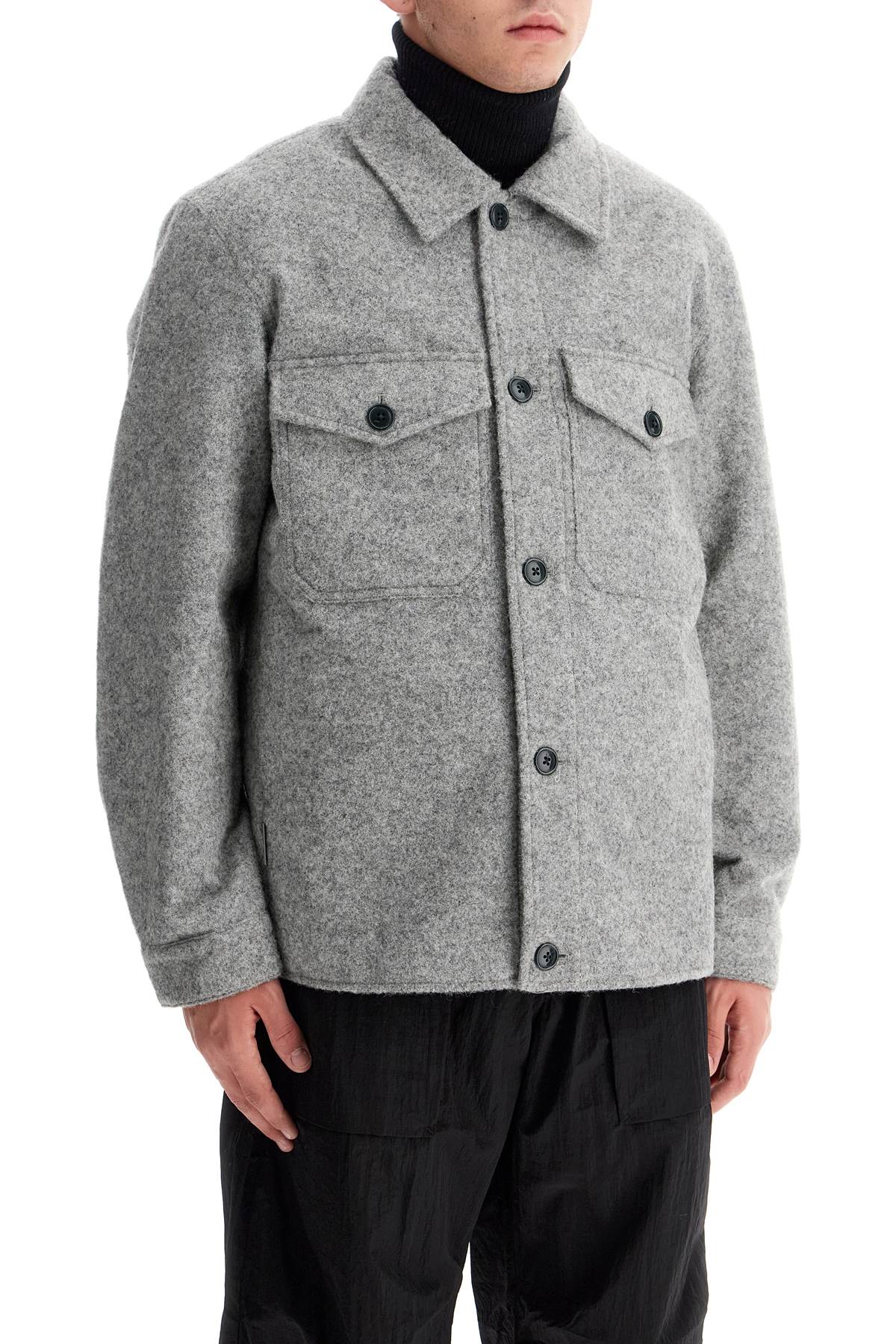 Woolrich Reflective Wool Blend Overshirt