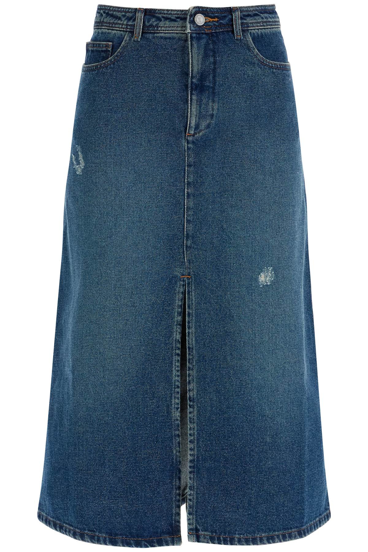 A.P.C. Georgia Denim Midi Skirt in