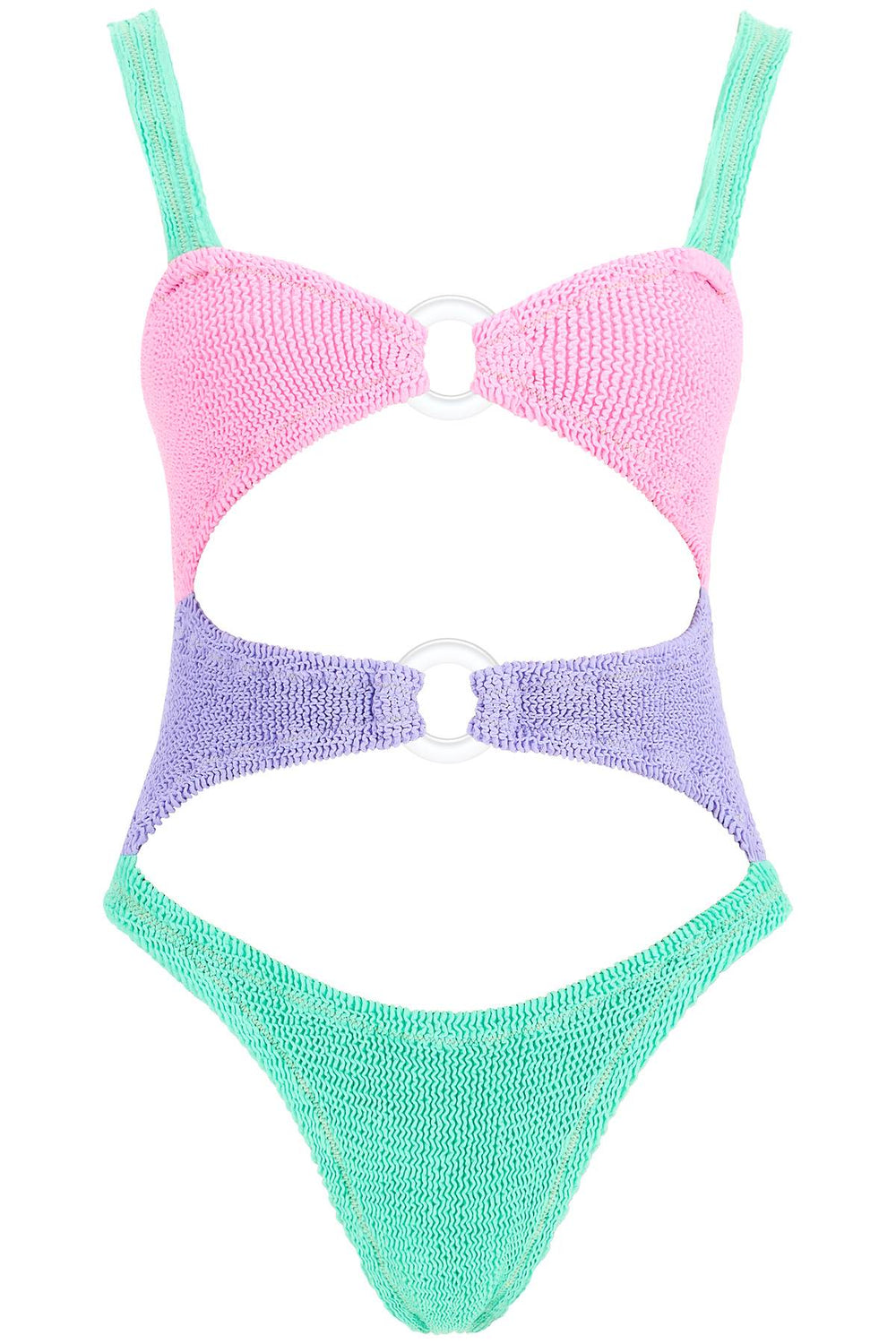 Reina Olga Color-Block One-Piece Swimsuit