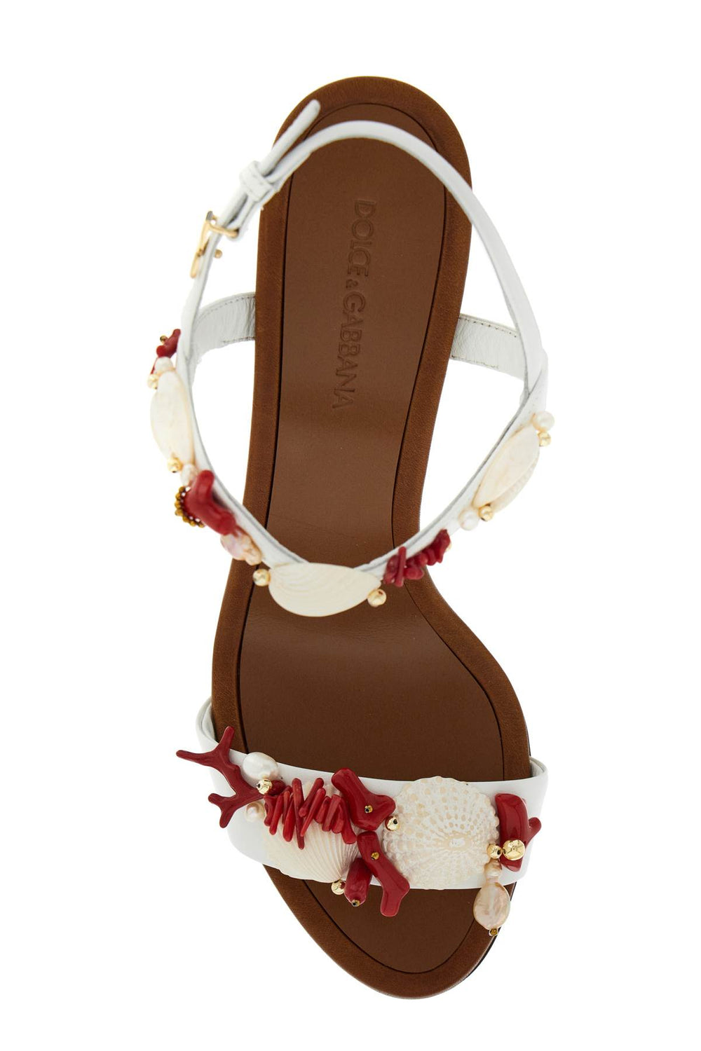 Dolce & Gabbana Coral Leather Sandals