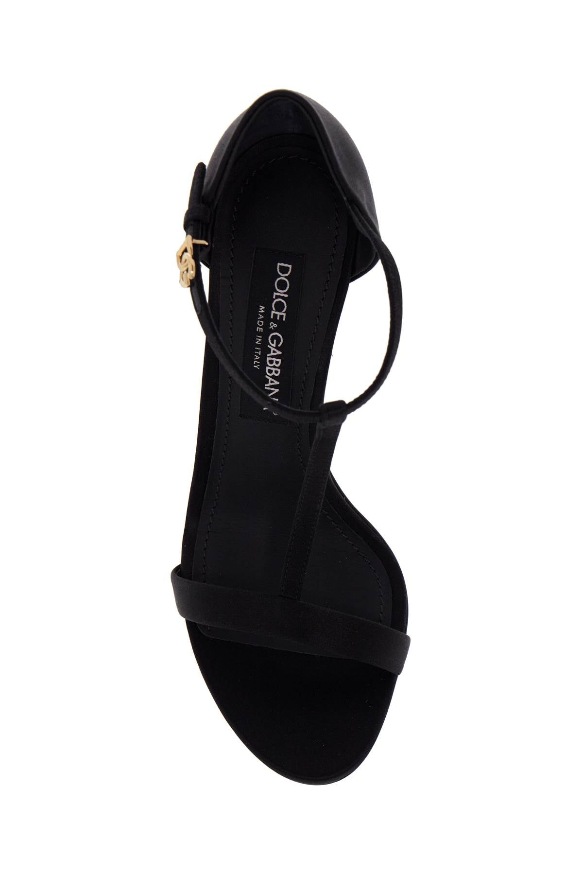 Dolce & Gabbana Satin DG T-Bar Sandals