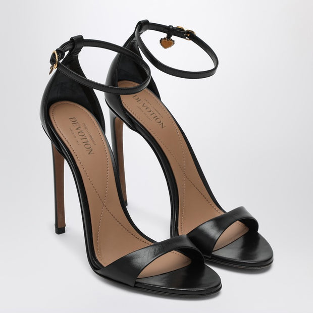 Dolce & Gabbana Dolce&Gabbana Black Patent Leather Devotion Sandals