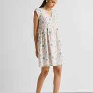 Reistor Cap Sleeved Short Dress in Florals