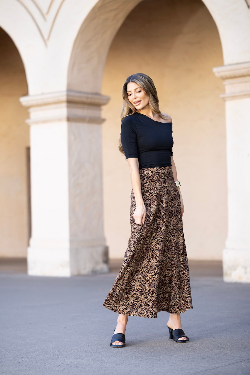 KiraGrace PORTOFINO SKIRT: LEOPARD