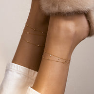 Zoe Lev 14k Gold Star Charm Anklet