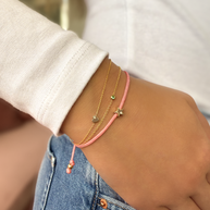Zoe Lev Kids Heart With Diamond Fortune Bracelet