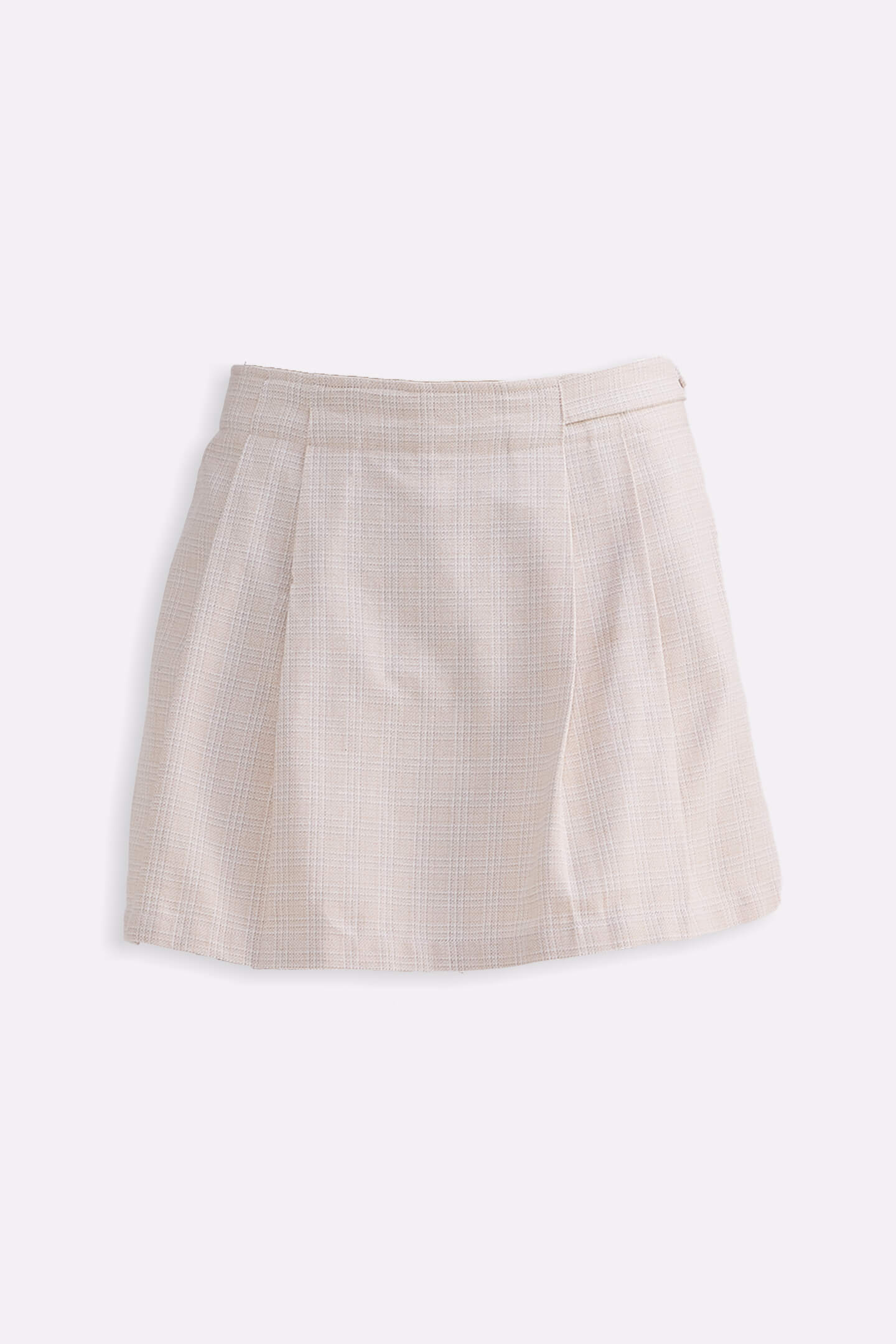 Reistor Cotton Tweed Skort in Cream