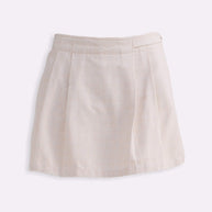 Reistor Cotton Tweed Skort in Cream