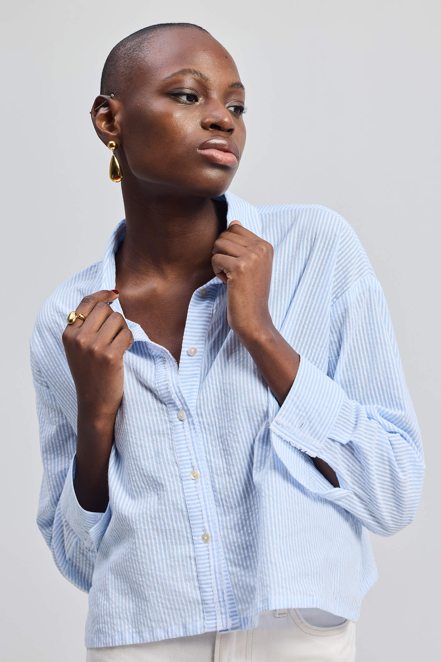 Reistor Crop it like its Hot Shirt in Stripes