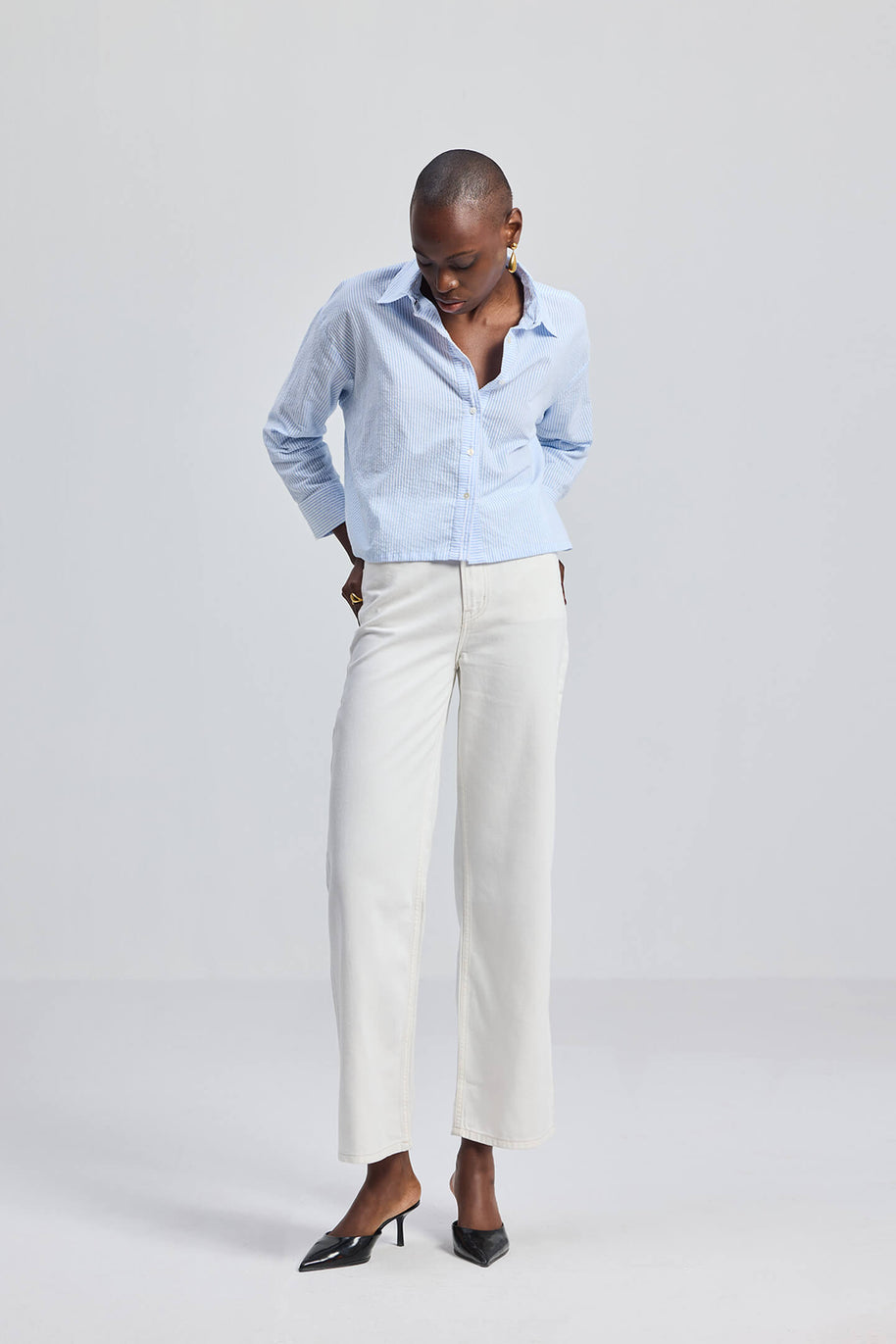 Reistor Crop it like its Hot Shirt in Stripes