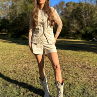 Reistor Cotton Tweed Vest Jacket Set In Cream