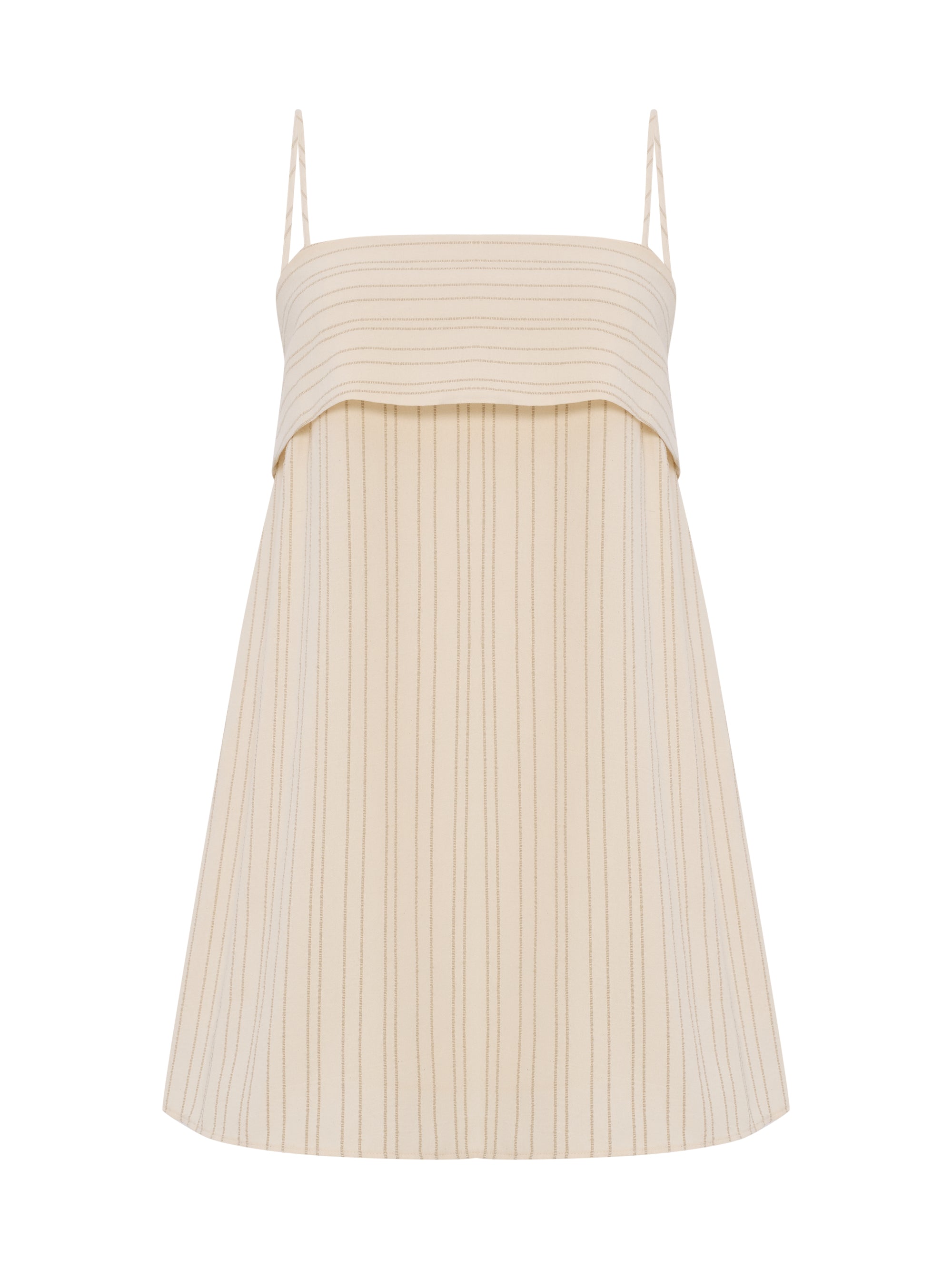 Puglia Stripes Mini Dress - Oatmeal