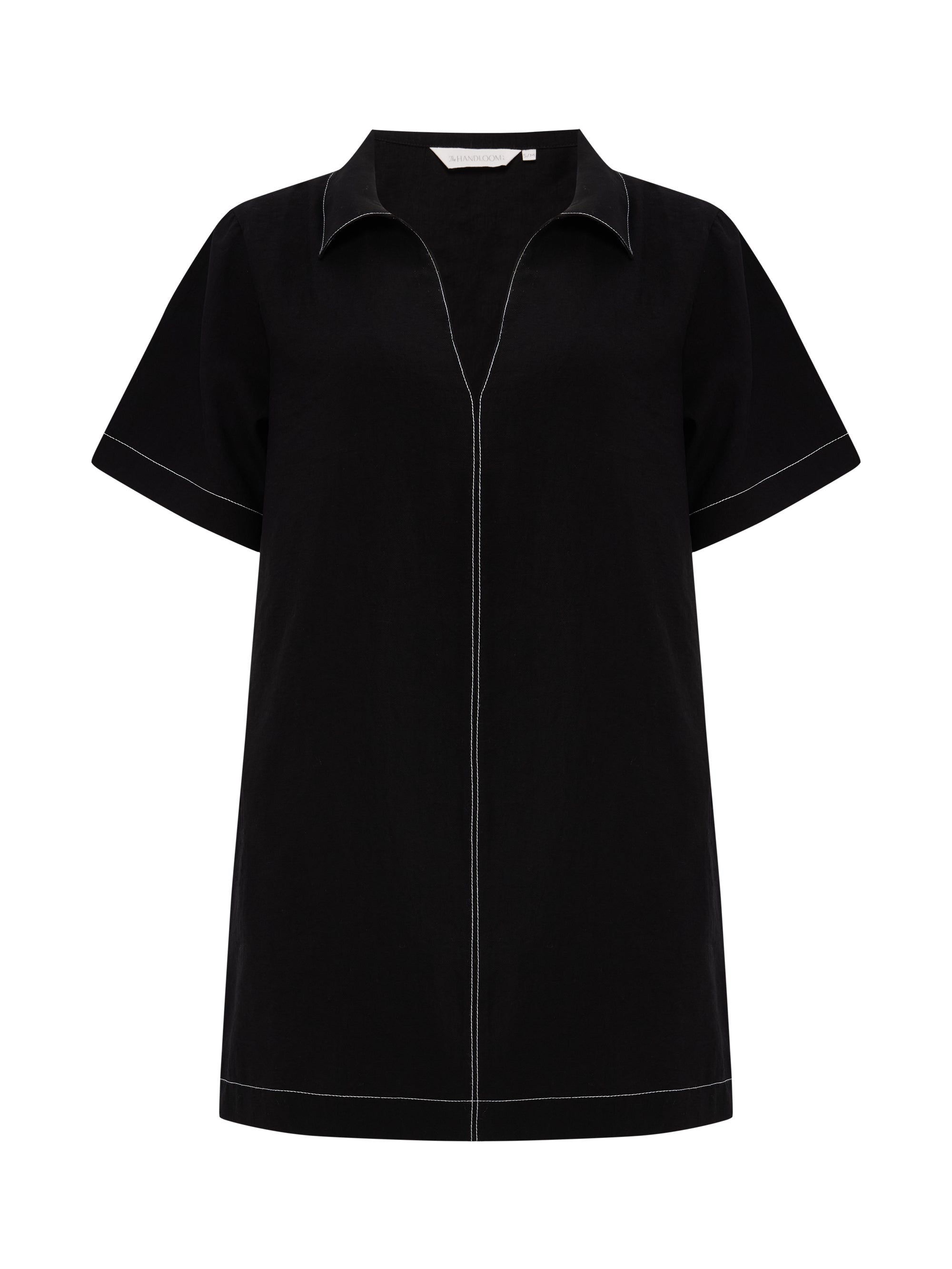 Mae Popover Mini Dress - Black