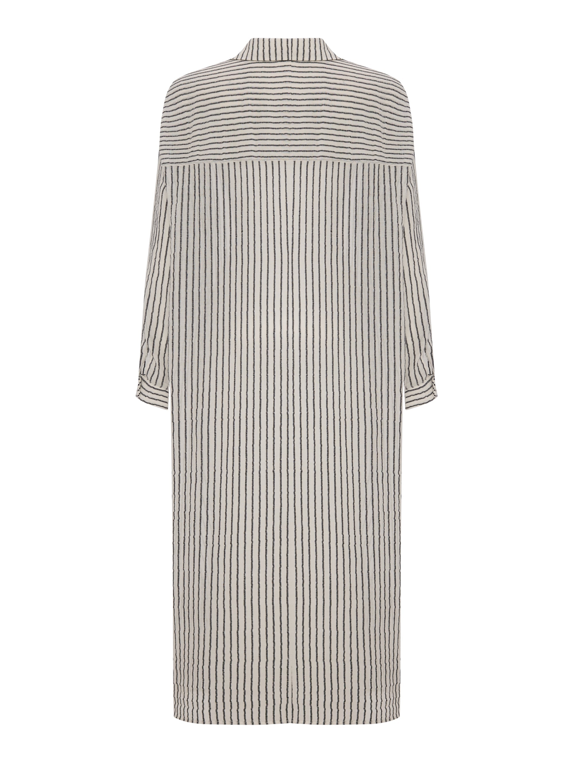 Voyage Shirt Dress - Black Stripes